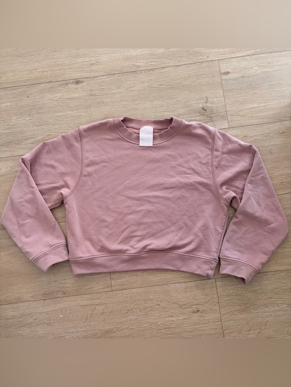 Varley Dusty Rose Crop French Terry Crewneck Sweatshirt